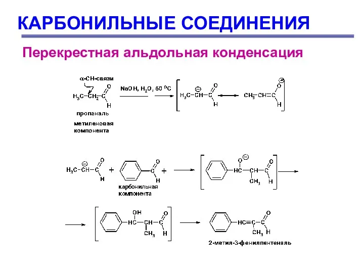 КАРБОНИЛЬНЫЕ СОЕДИНЕНИЯ Перекрестная альдольная конденсация