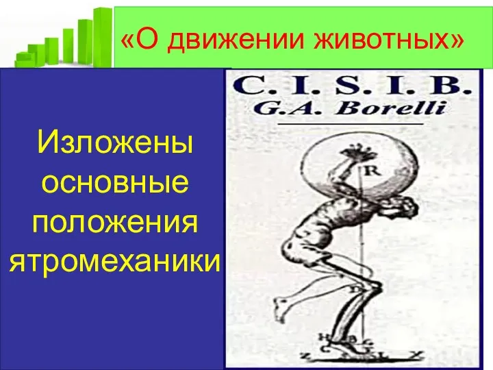 «О движении животных» Изложены основные положения ятромеханики