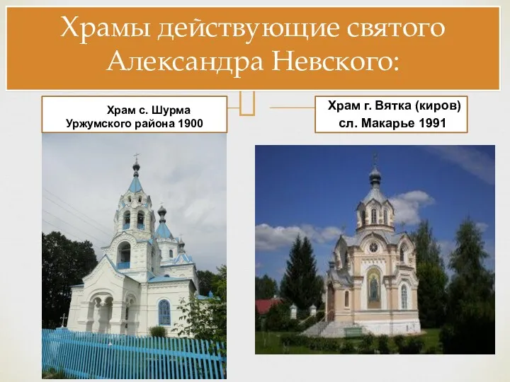 Храмы действующие святого Александра Невского: Храм с. Шурма Уржумского района