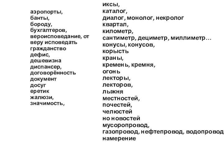 аэропорты, банты, бороду, бухгалтеров, вероисповедание, от веру исповедать гражданство дефис,