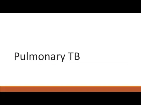 Pulmonary TB