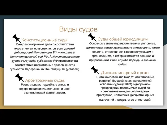 Конституционные суды. Они рассматривают дела о соответствии нормативных правовых актов