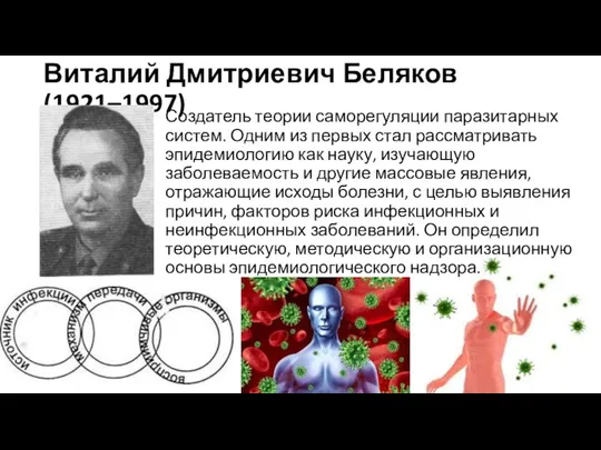 Виталий Дмитриевич Беляков (1921–1997) Создатель теории саморегуляции паразитарных систем. Одним из первых стал