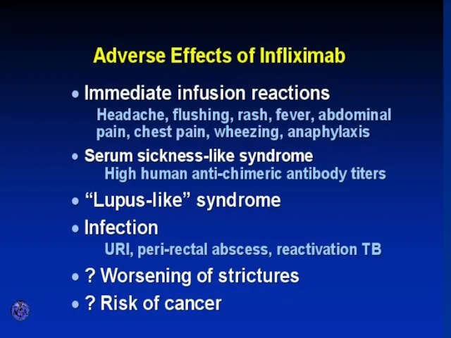 ADVERSE EFFECTS OF INFLIXIMAB