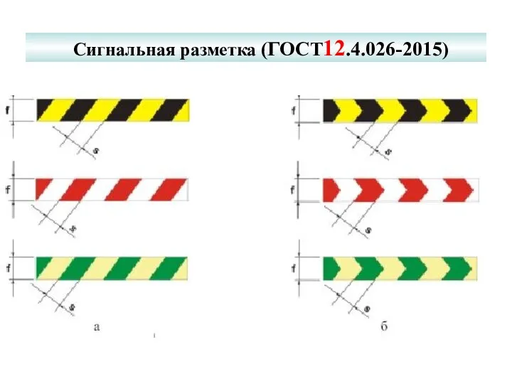 Сигнальная разметка (ГОСТ12.4.026-2015)