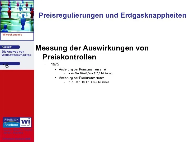 Messung der Auswirkungen von Preiskontrollen 1975 Änderung der Konsumentenrente =