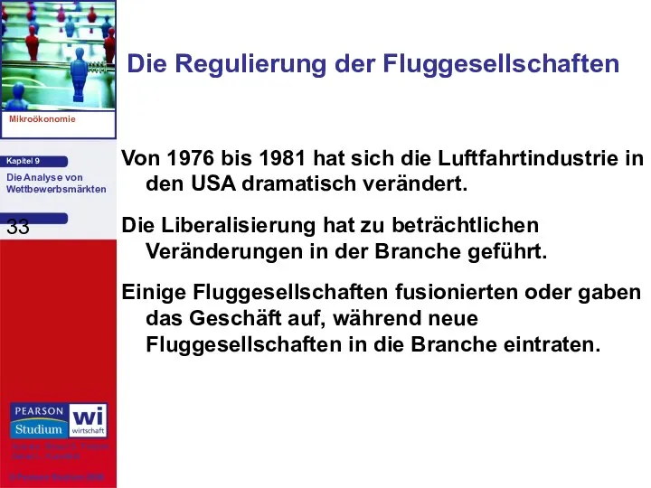 Die Regulierung der Fluggesellschaften Von 1976 bis 1981 hat sich