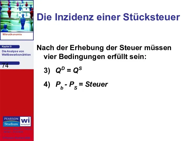 Die Inzidenz einer Stücksteuer Nach der Erhebung der Steuer müssen