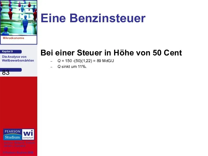 Eine Benzinsteuer Bei einer Steuer in Höhe von 50 Cent