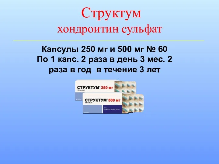 Структум хондроитин сульфат Капсулы 250 мг и 500 мг №