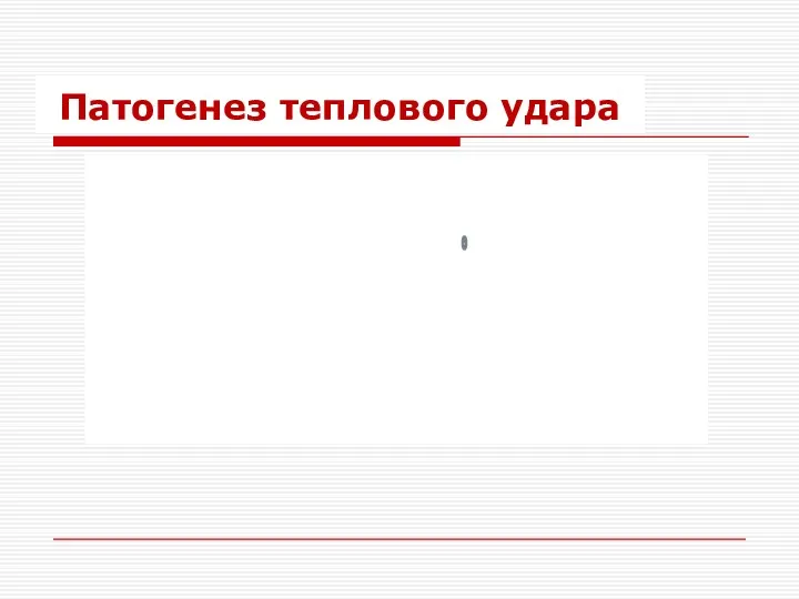 Патогенез теплового удара