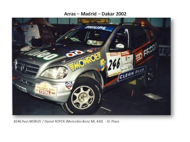 Arras – Madrid – Dakar 2002 #246 Yves MORIZE /