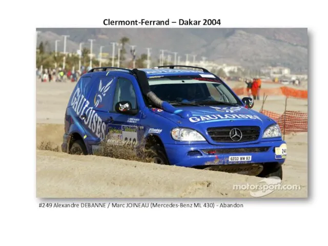 Clermont-Ferrand – Dakar 2004 #249 Alexandre DEBANNE / Marc JOINEAU (Mercedes-Benz ML 430) - Abandon