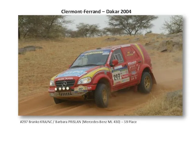 Clermont-Ferrand – Dakar 2004 #297 Branko KRAJNC / Barbara PRISLAN (Mercedes-Benz ML 430) – 59 Place