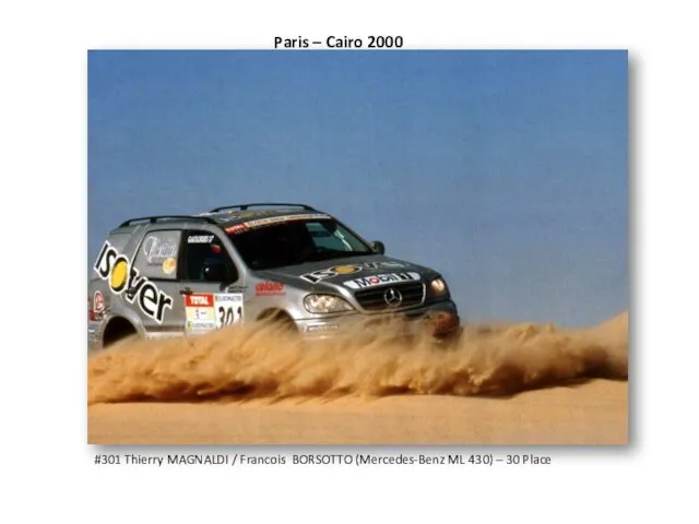 Paris – Cairo 2000 #301 Thierry MAGNALDI / Francois BORSOTTO (Mercedes-Benz ML 430) – 30 Place