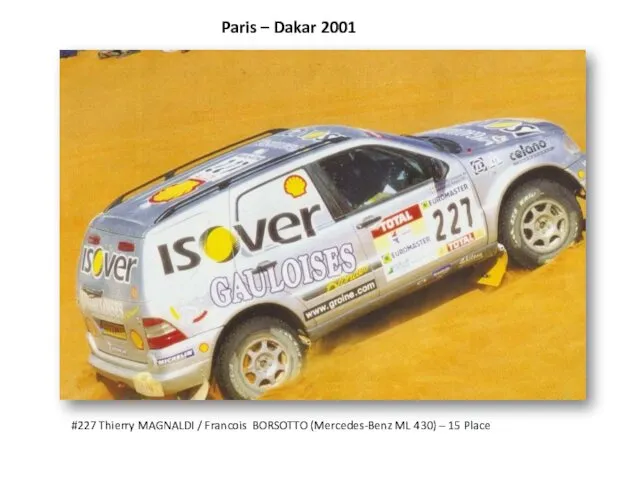 Paris – Dakar 2001 #227 Thierry MAGNALDI / Francois BORSOTTO (Mercedes-Benz ML 430) – 15 Place