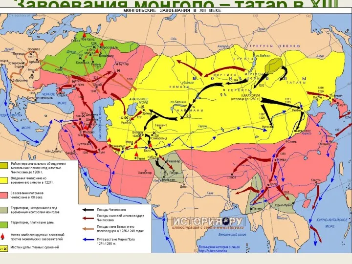 Завоевания монголо – татар в XIII в.