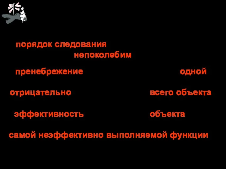 Свойства главных функций - порядок следования главных функций деятельности непоколебим