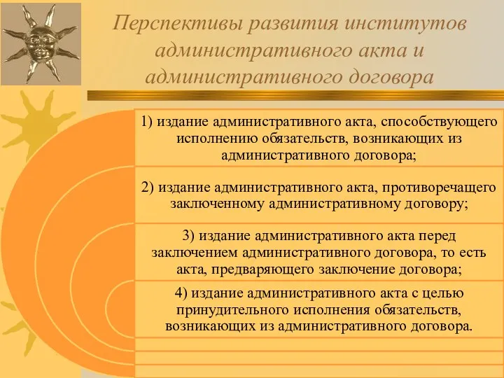 Перспективы развития институтов административного акта и административного договора