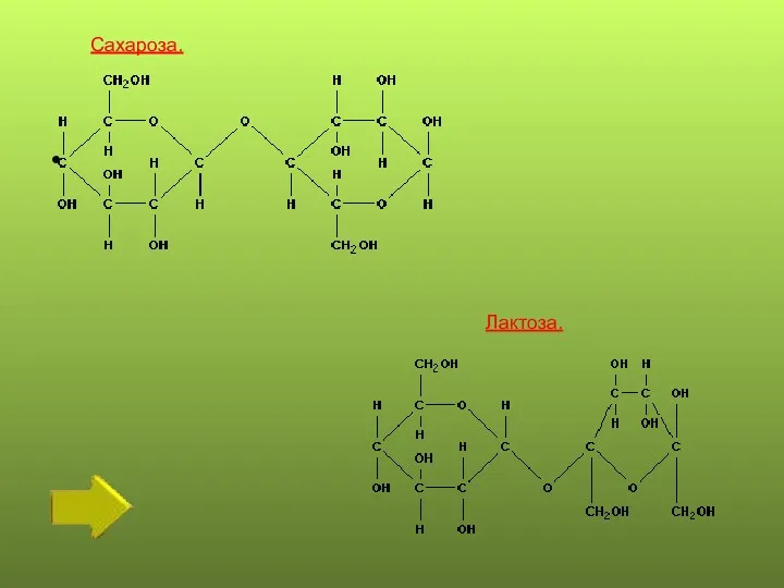 Лактоза. Сахароза.