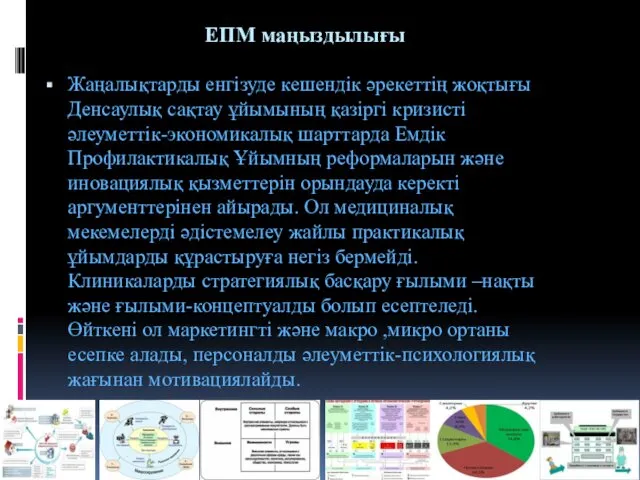 ЕПМ маңыздылығы Жаңалықтарды енгізуде кешендік әрекеттің жоқтығы Денсаулық сақтау ұйымының