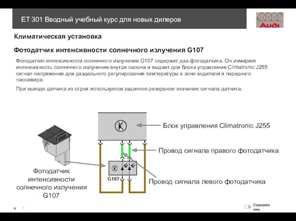 Фотодатчик интенсивности солнечного излучения G107 содержит два фотодатчика. Он измеряет