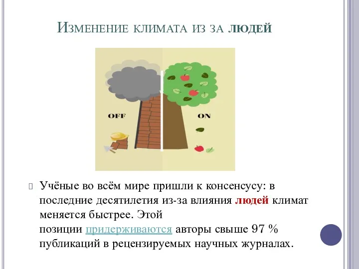 Изменение климата из за людей Учёные во всём мире пришли