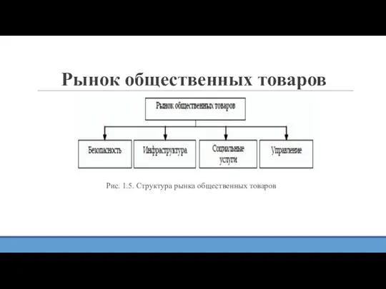 Рынок общественных товаров Рис. 1.5. Структура рынка общественных товаров