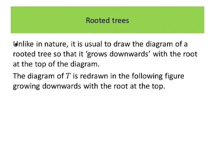 Rooted trees