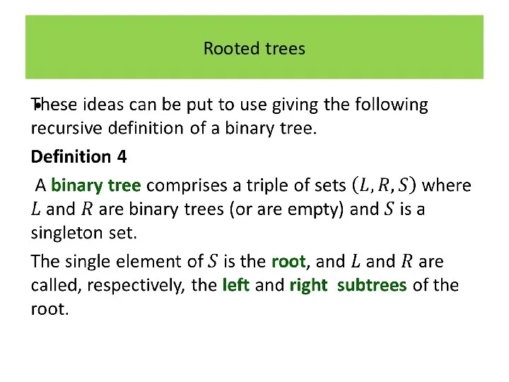 Rooted trees