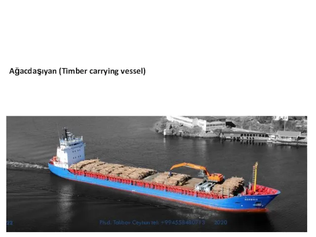 Ağacdaşıyan (Timber carrying vessel) 2020 Ph.d. Talıbov Ceyhun tel: +994558480713