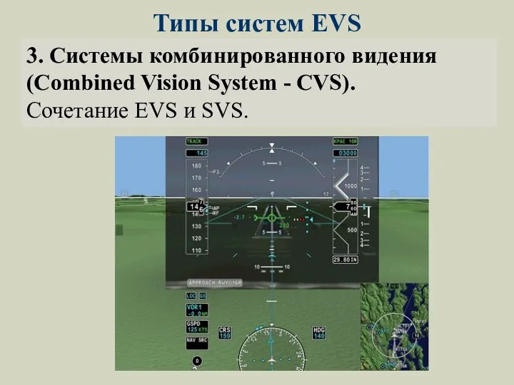 Типы систем EVS 3. Системы комбинированного видения (Combined Vision System - CVS). Сочетание EVS и SVS.