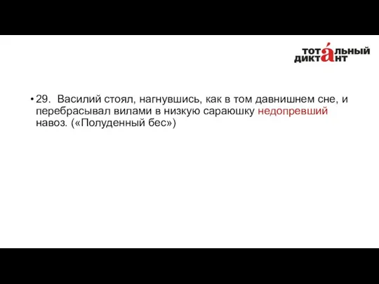 29. Василий стоял, нагнувшись, как в том давнишнем сне, и