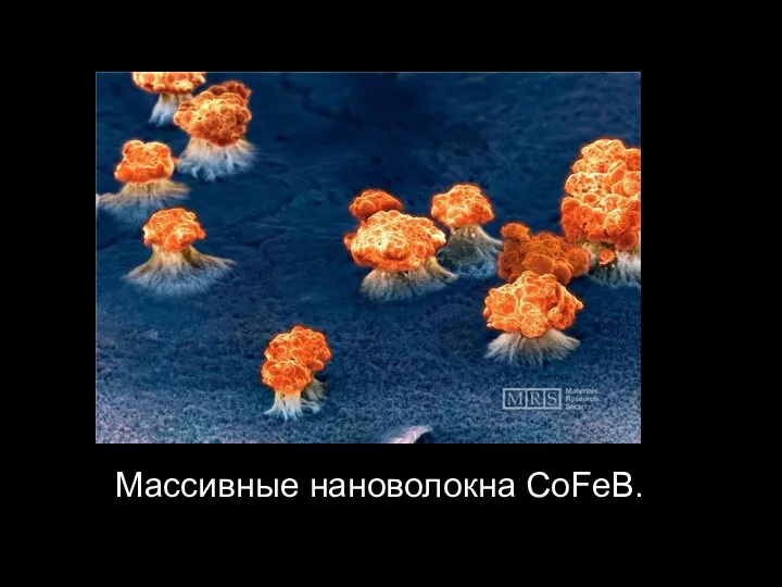 Массивные нановолокна CoFeB.