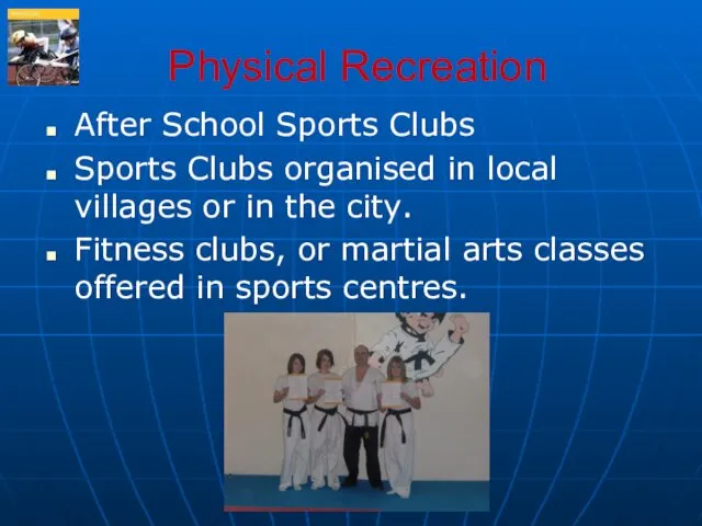 Physical Recreation After School Sports Clubs Sports Clubs organised in