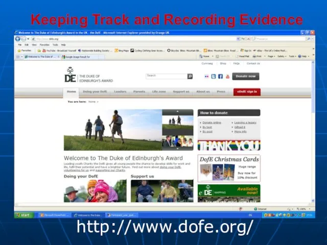Keeping Track and Recording Evidence http://www.dofe.org/