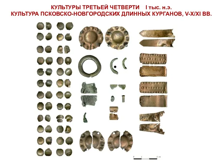 КУЛЬТУРЫ ТРЕТЬЕЙ ЧЕТВЕРТИ I тыс. н.э. КУЛЬТУРА ПСКОВСКО-НОВГОРОДСКИХ ДЛИННЫХ КУРГАНОВ, V-X/XI ВВ.