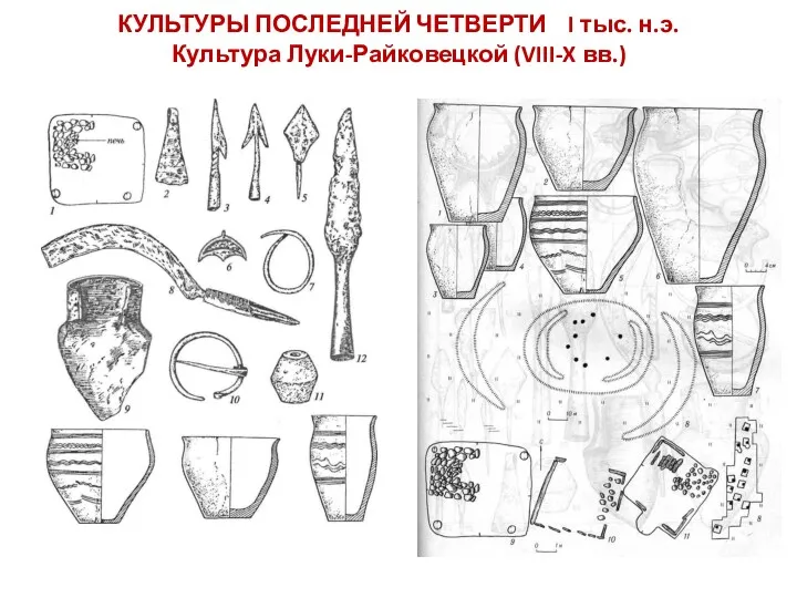 КУЛЬТУРЫ ПОСЛЕДНЕЙ ЧЕТВЕРТИ I тыс. н.э. Культура Луки-Райковецкой (VIII-X вв.)