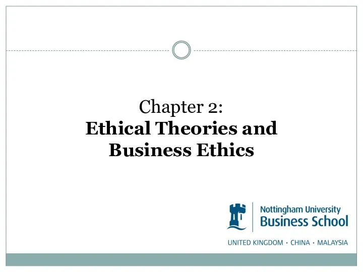 Chapter 2: Ethical Theories and Business Ethics