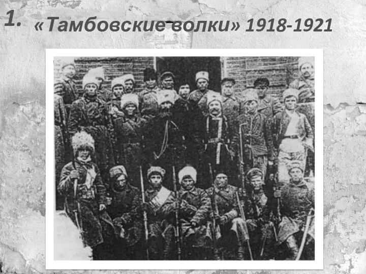 1. «Тамбовские волки» 1918-1921