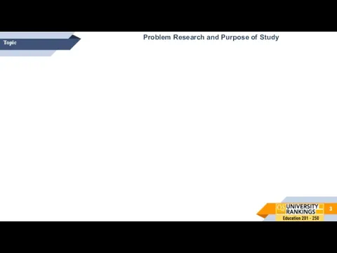 Topic Problem Research and Purpose of Study