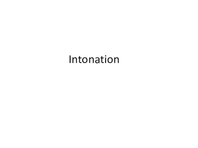 Intonation