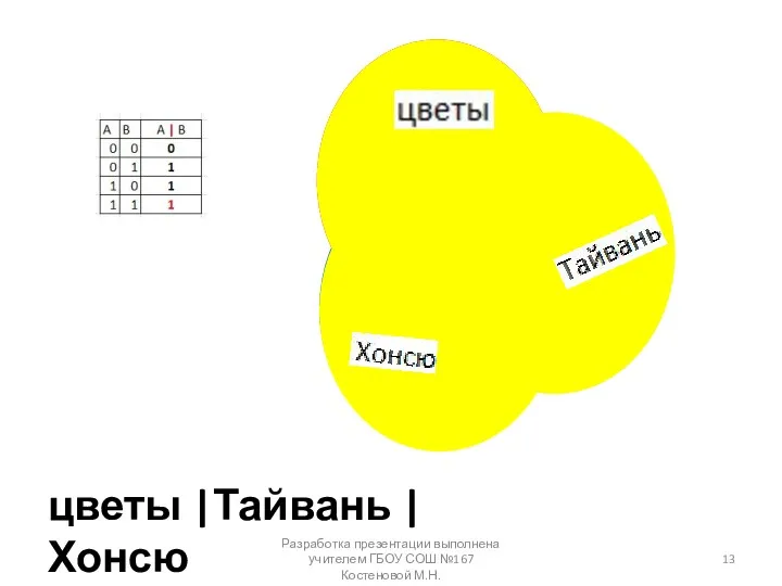 цветы |Тайвань | Хонсю Разработка презентации выполнена учителем ГБОУ СОШ №167 Костеновой М.Н.