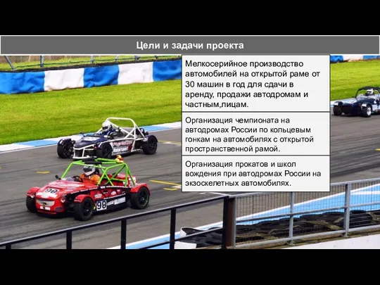 Организация чемпионата на автодромах России по кольцевым гонкам на автомобилях с открытой пространственной