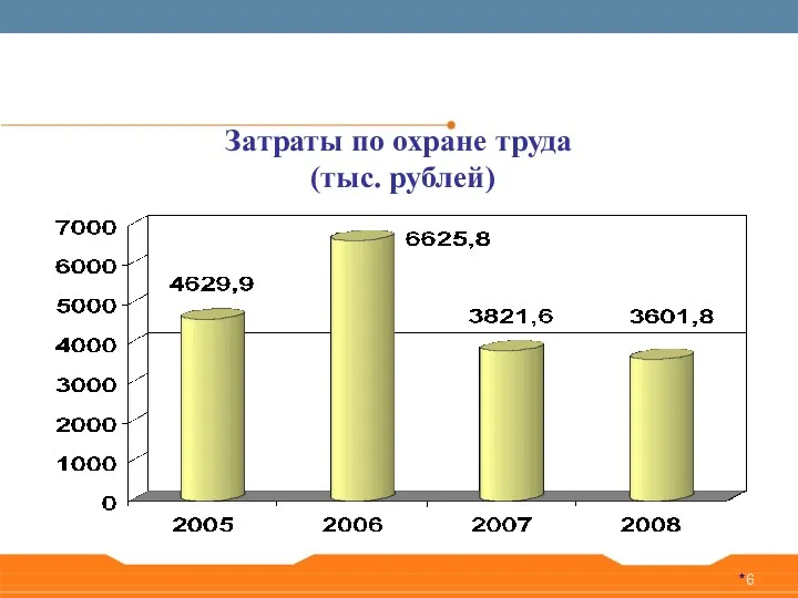 * Затраты по охране труда (тыс. рублей)