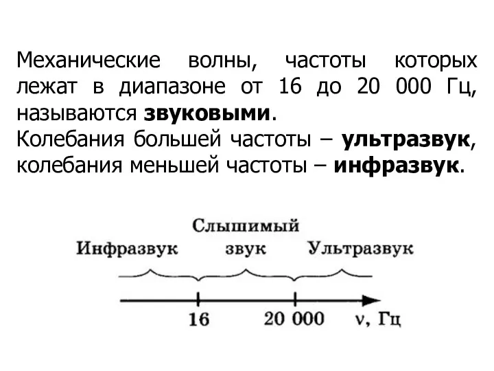 Механические волны, частоты которых лежат в диапазоне от 16 до