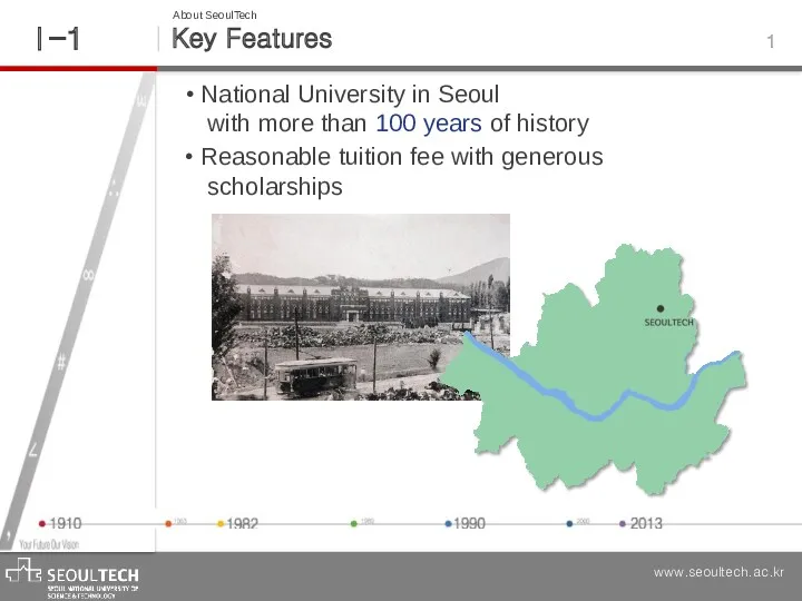 Key Features Ⅰ -1 1 About SeoulTech National University in Seoul with more