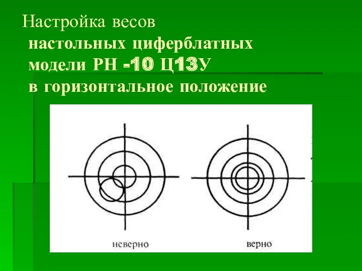 Настройка весов настольных циферблатных модели РН -10 Ц13У в горизонтальное положение