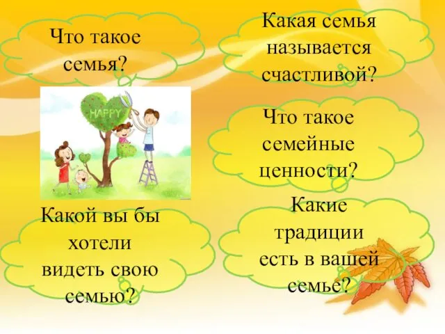 Что такое семья? Какая семья называется счастливой? Что такое семейные