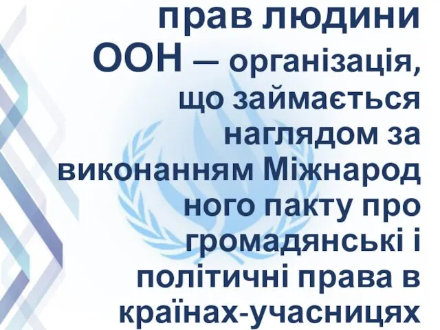 Комітет з питань прав людини ООН — організація, що займається